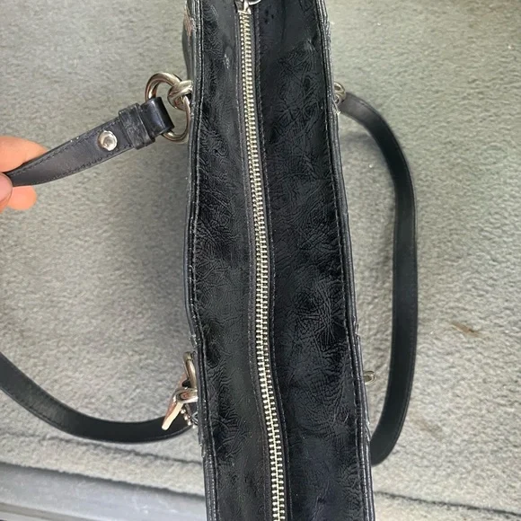 Coach Black and Orange Leather Tote Bag - Picture 7 of 7